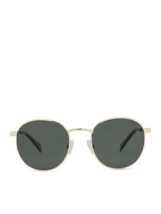 Polaroid Unisex Sonnenbrille mit Gold Metall Gestell und Grün Polarisiert Linse PLD2053/S PEF/UC