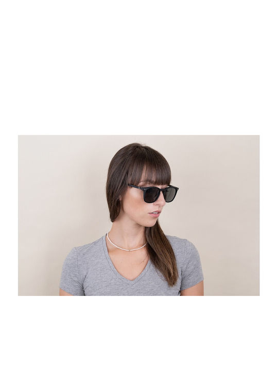 Izipizi Women's Sunglasses with Black Plastic Frame and Black Lens