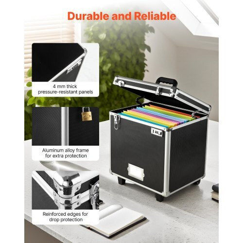 Vevor Tool Storage Aluminum Wheeled Box W39.5xD32xH38cm WJBXJ16INCH07MHU7001V0