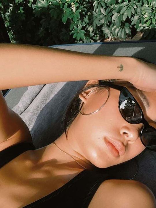 Le Specs Adam Selman Breaker Ochelari de soare Μαύρα cu Cadru & Negru Lentilă