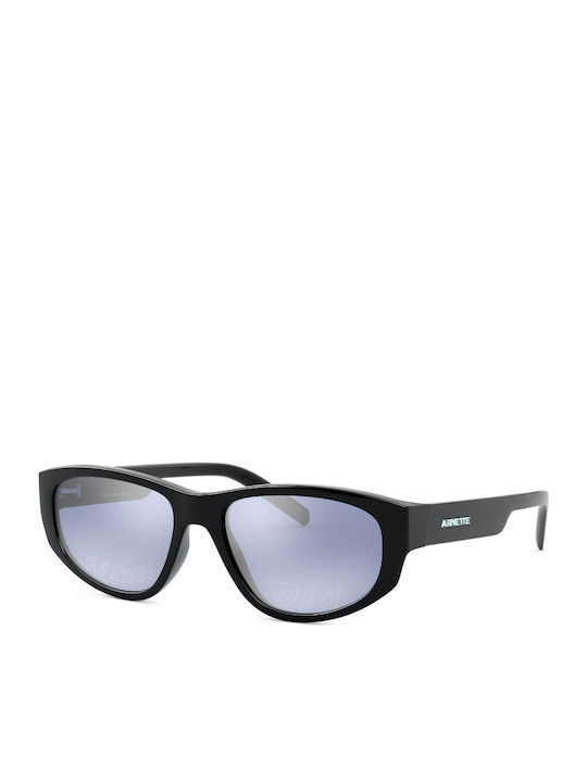 Arnette Daemon Men's Sunglasses with Black Plastic Frame and Black Mirror Lens AN4269 41/AM