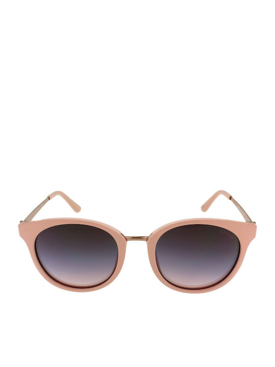Guess Damen Sonnenbrille mit Rosa Gestell und Lila Verlaufsfarbe Spiegel Linse GU7688 74C