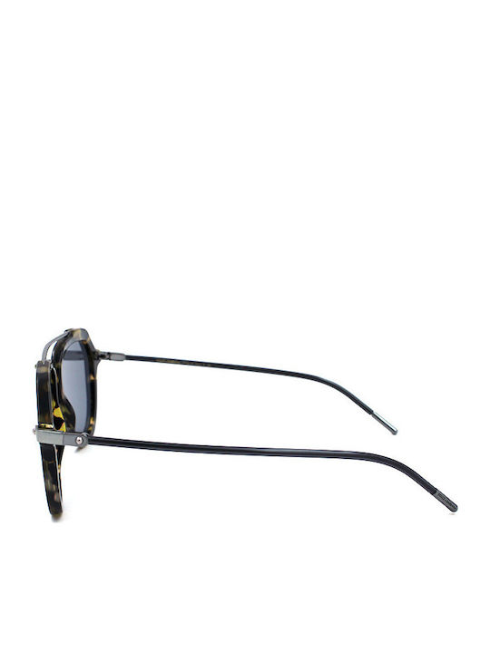 Dolce & Gabbana Men's Sunglasses with Brown Tartaruga Plastic Frame and Silver Mirror Lens DG4330 31416G