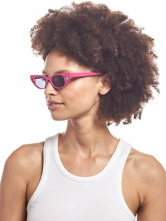 Le Specs The Heartbreaker Damen Sonnenbrille mit Rosa Kunststoff Gestell und Blau Linse LAS1821110