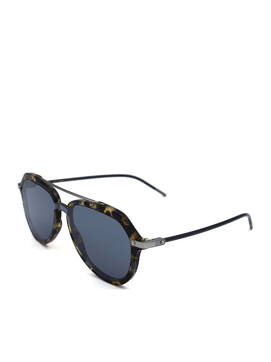 Dolce & Gabbana Men's Sunglasses with Brown Tartaruga Plastic Frame and Silver Mirror Lens DG4330 31416G
