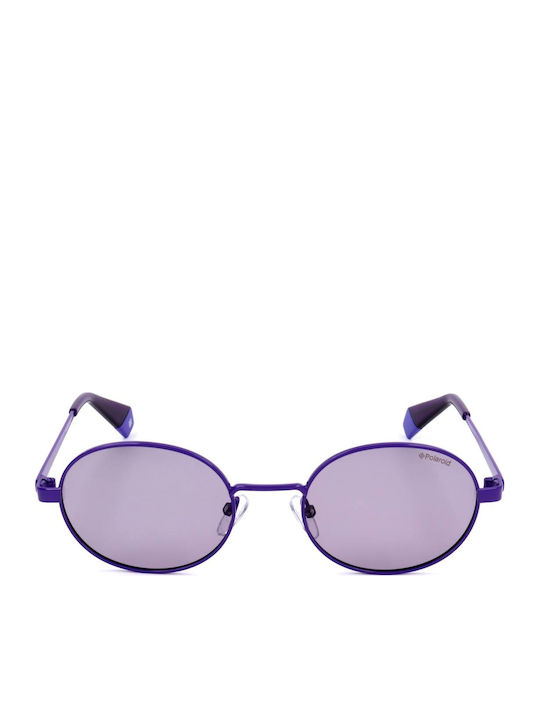 Polaroid Unisex Sunglasses with Purple Metal Frame and Purple Polarized Lens PLD6066/S B3V/KL