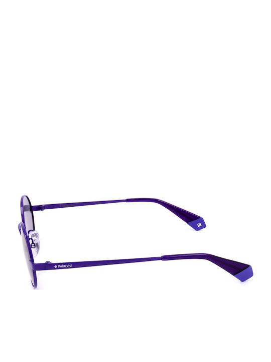 Polaroid Unisex Sunglasses with Purple Metal Frame and Purple Polarized Lens PLD6066/S B3V/KL