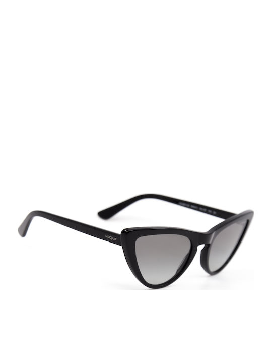 Vogue Women's Sunglasses with Black Plastic Frame and Gray Gradient Lens VO5211SM W44/11