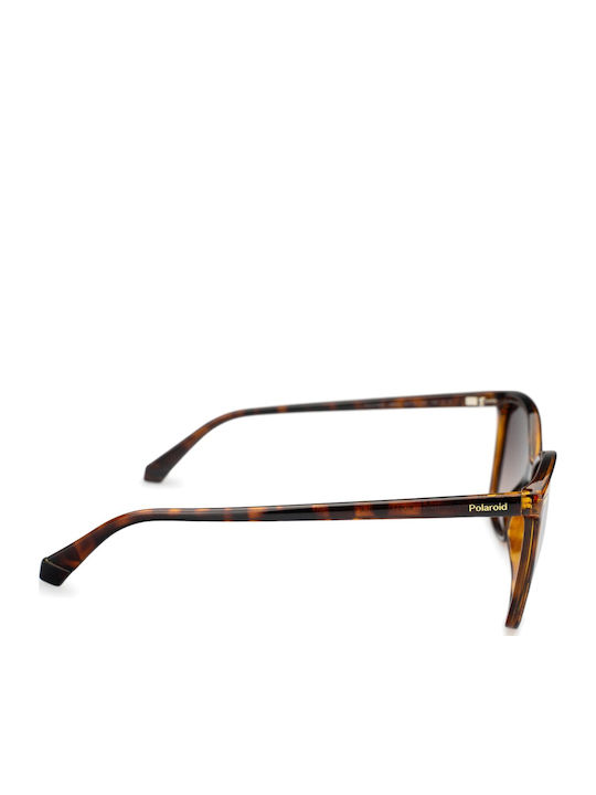 Polaroid Women's Sunglasses with Brown Tartaruga Plastic Frame and Black Gradient Polarized Lens PLD4108/S 086LA