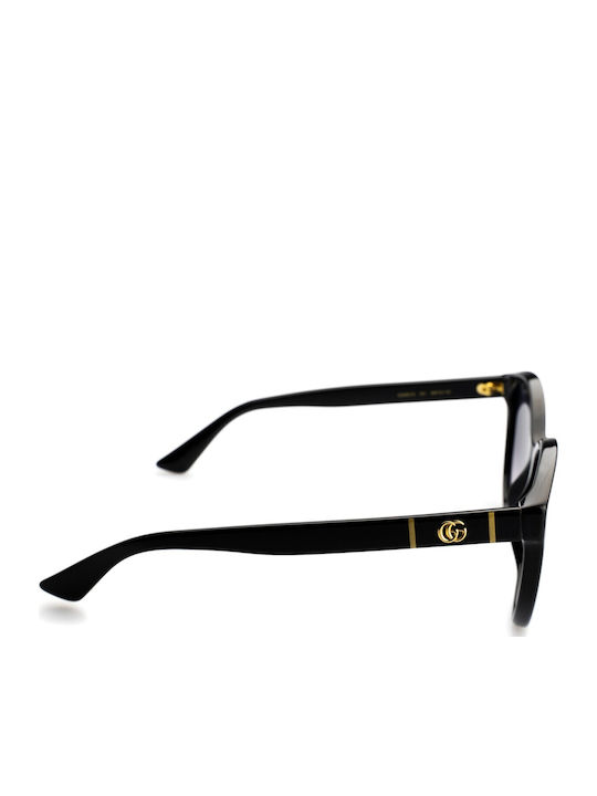 Gucci Ochelari De Soare Pentru Femei Cu Ramă Neagră Din Plastic Și Lentile Gri Degrade GG0631S 001