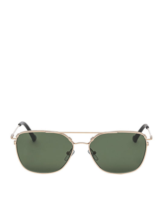 adidas Men's Sunglasses with Gold Metal Frame and Green Lens AOM011-120000