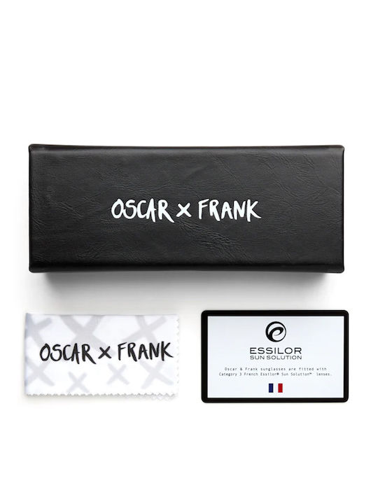 Oscar & Frank Fae Women's Sunglasses with Beige Plastic Frame and Brown Lens