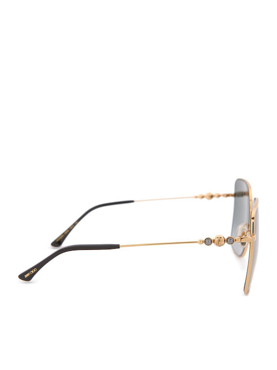 Jimmy Choo Women's Sunglasses with Gold Metal Frame and Gray Gradient Lens HESTER/S 2M2/9O