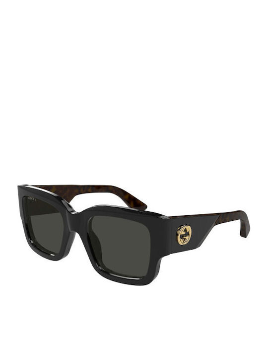 Gucci Women's Sunglasses with Black Plastic Frame and Gray Lens GG1663S 001