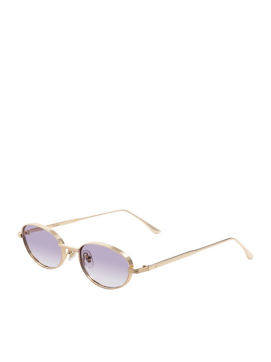 Ascoli Unisex Sunglasses with Gold Metallic Frame and Purple Gradient Lenses SZ-3602c3