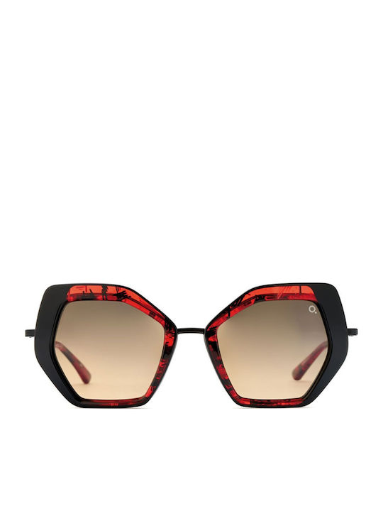 Etnia Barcelona Sahara Women's Sunglasses with Black Metal Frame and Black Gradient Lens