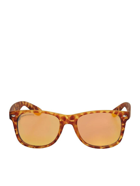 Urban Classics Men's Sunglasses with Brown Plastic Frame and Orange Mirror Lens TB3718-02577