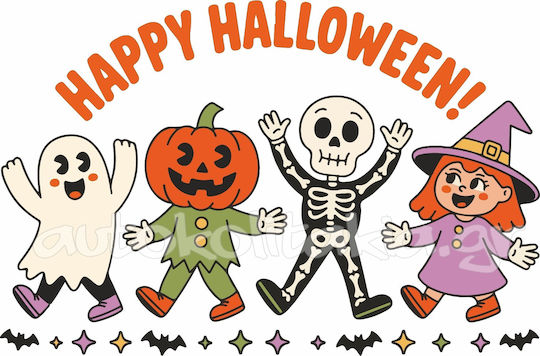 Αυτοκόλλητο Βιτρίνας - Halloween 27 - 50cm X 33cm