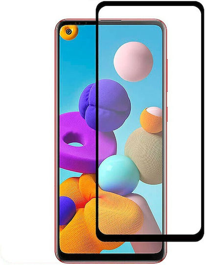 5D 0.3mm Full Face Tempered Glass Black (Galaxy A21s)