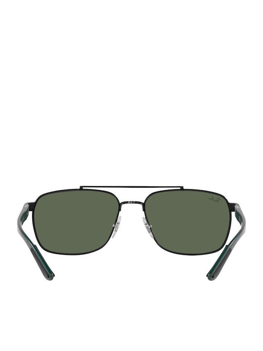 Ray Ban Унисекс Слънчеви Очила с Черна Метална Рамка и Зелени Стъкла RB3701 002/71