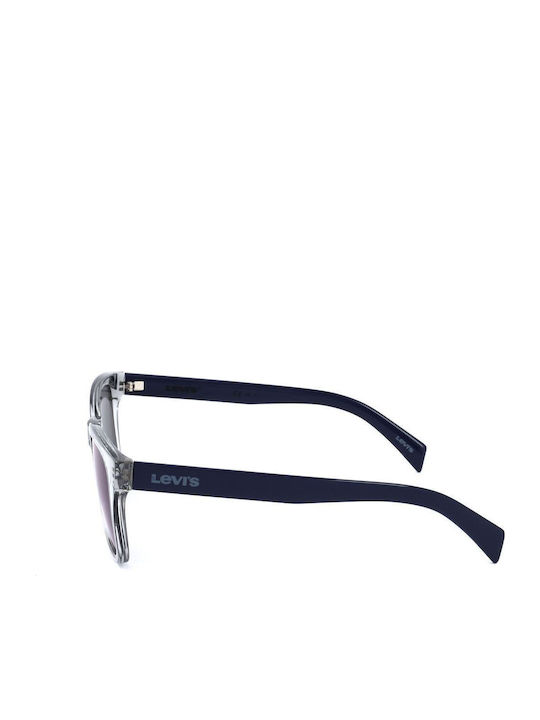 Levi's Unisex Γυαλιά Ηλίου με Διάφανο Κοκκάλινο Σκελετό και Μπλε Φακό LV1002/S 09V/XT/S