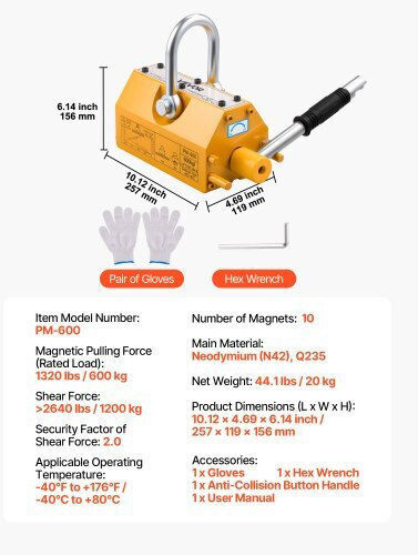 Vevor Lifting & Pulling Equipment for Weight Load up to 600kg