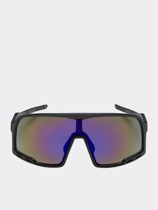Chpo Henrik Unisex Sonnenbrille mit Schwarz Kunststoff Gestell und Mehrfarbig Polarisiert Linse 16132PA