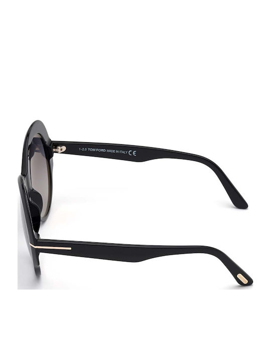 Tom Ford Women's Sunglasses with Black Plastic Frame and Black Gradient Lens FT0873 01B