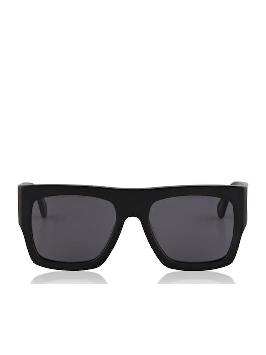 Oscar & Frank Caino Unisex Sunglasses with Horn-Rimmed Frame Matte Black