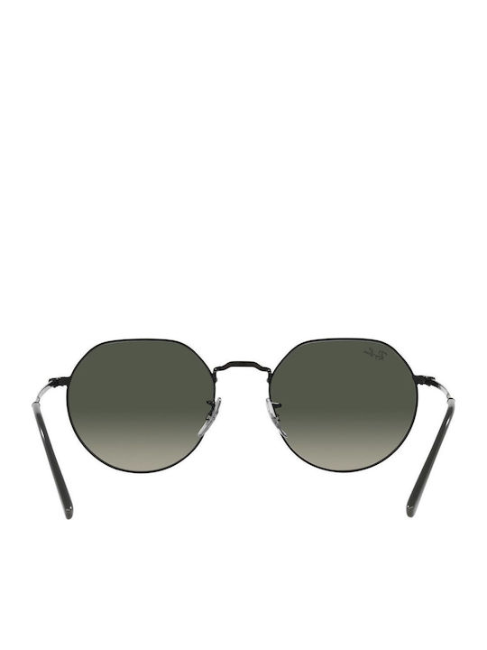 Ray Ban Jack Unisex Sonnenbrille mit Schwarz Metall Gestell und Gray Verlaufsfarbe Linse RB3565 002/71