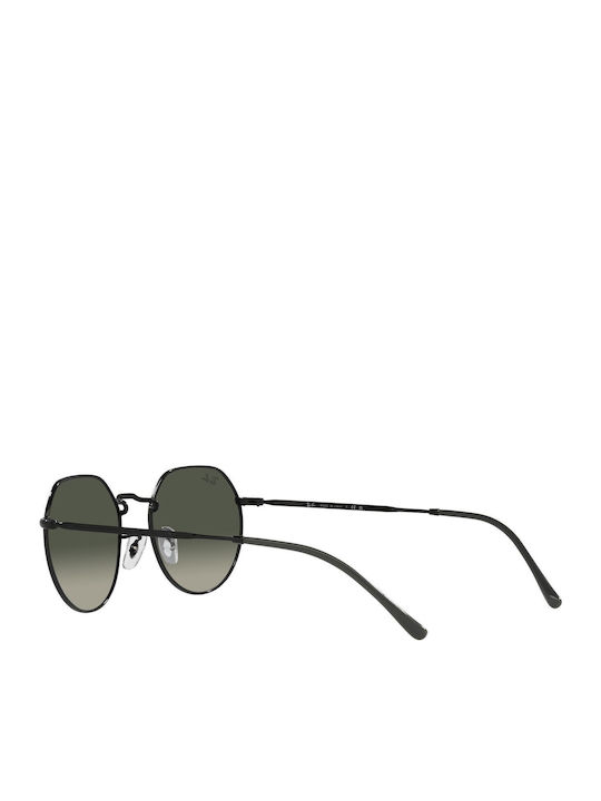 Ray Ban Jack Unisex Sonnenbrille mit Schwarz Metall Gestell und Gray Verlaufsfarbe Linse RB3565 002/71