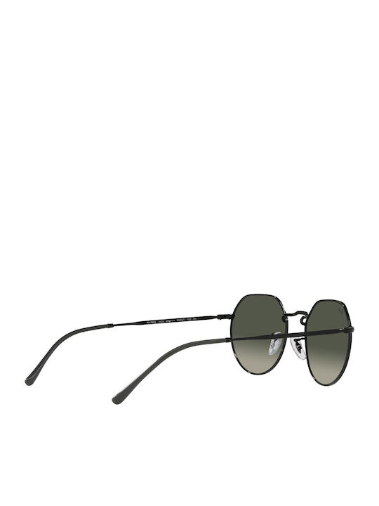 Ray Ban Jack Unisex Sonnenbrille mit Schwarz Metall Gestell und Gray Verlaufsfarbe Linse RB3565 002/71