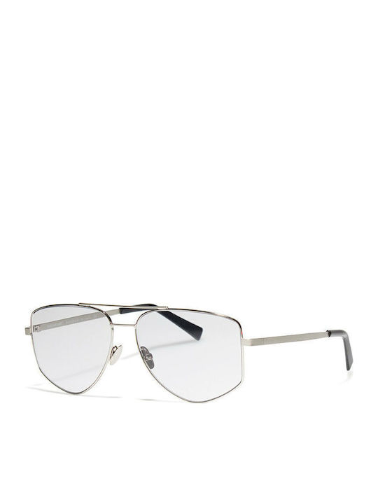 Bob Sdrunk Arnold Damen Sonnenbrille mit Silber Metall Gestell und Gray Linse