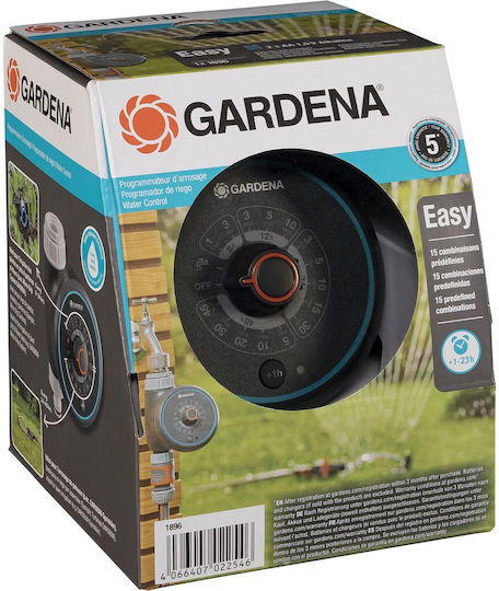 Gardena Water Control Easy Προγραμματιστής Ποτίσματος Βρύσης Μπαταρίας 1 Εξόδου