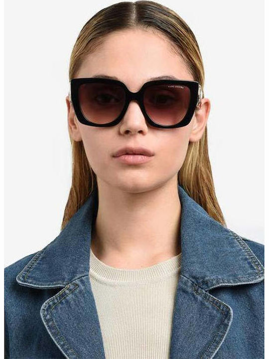 Marc Jacobs Women's Sunglasses with Burgundy Plastic Frame and Red Lens MARC 687/S C9A