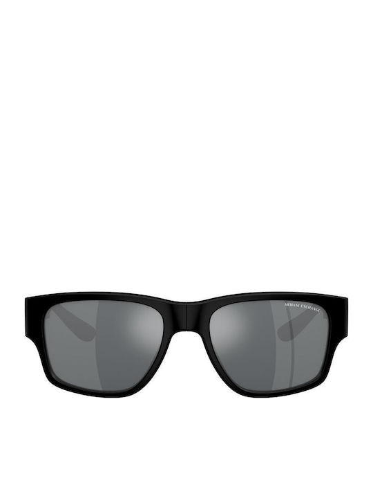 Armani Exchange Унисекс Слънчеви Очила с Черна Пластмасова Рамка и Сиви Стъкла AX4141SU 80786G