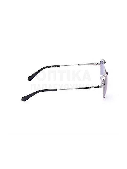Gant Unisex Sunglasses with Gray Metal Frame and Light Blue Lens GA7222 14W