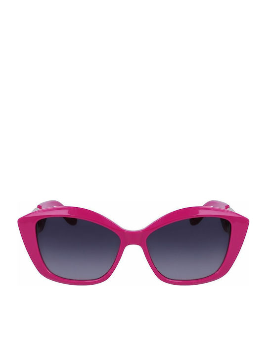 Karl Lagerfeld Women's Sunglasses with Pink Plastic Frame and Gray Gradient Lens KL6102S-525