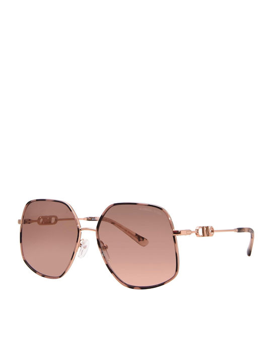 Michael Kors Empire Butterfly Women's Sunglasses with Brown Tartaruga Metal Frame and Brown Gradient Lens