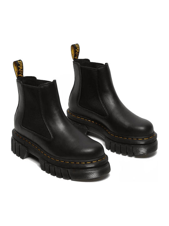 Audrick Leather Women's Chelsea Boots with Medium Heel Black