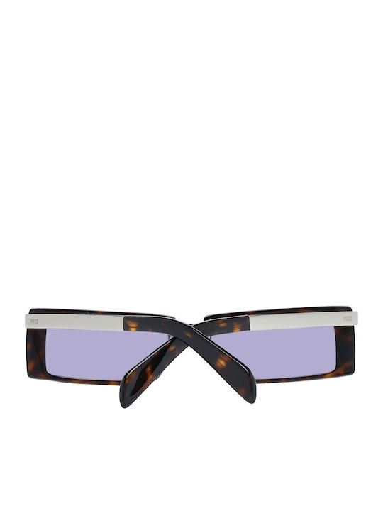 Emilio Pucci Women's Sunglasses with Brown Tartaruga Frame and Purple Lens EP0126 52Y