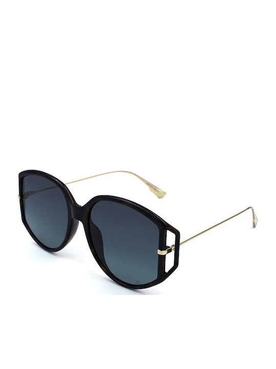 Dior Women's Sunglasses with Brown Frame and Gray Gradient Lens