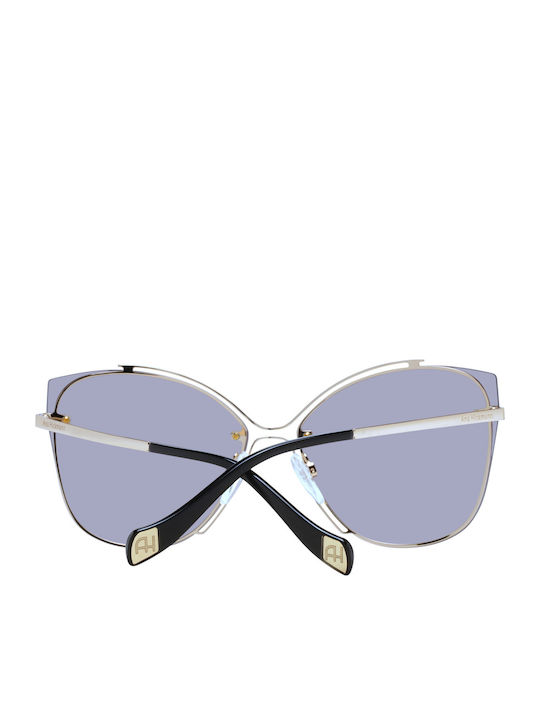 Ana Hickmann Women's Sunglasses with Silver Metal Frame and Purple Lens AH3175 04B