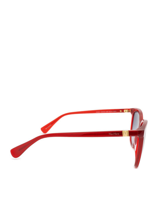 Max Mara Prism1 Unisex Sunglasses with Red Plastic Frame and Gray Gradient Lens MM 0022 66B