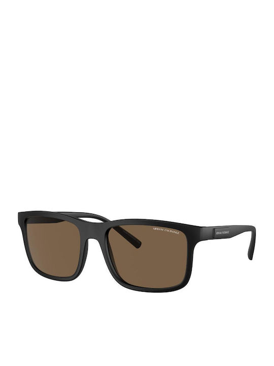 Armani Exchange Unisex Γυαλιά Ηλίου με Μαύρο Κοκκάλινο Σκελετό και Γκρι Φακό AX4145S 807873