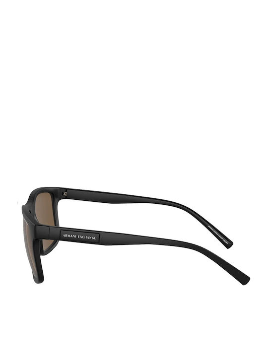 Armani Exchange Unisex Γυαλιά Ηλίου με Μαύρο Κοκκάλινο Σκελετό και Γκρι Φακό AX4145S 807873
