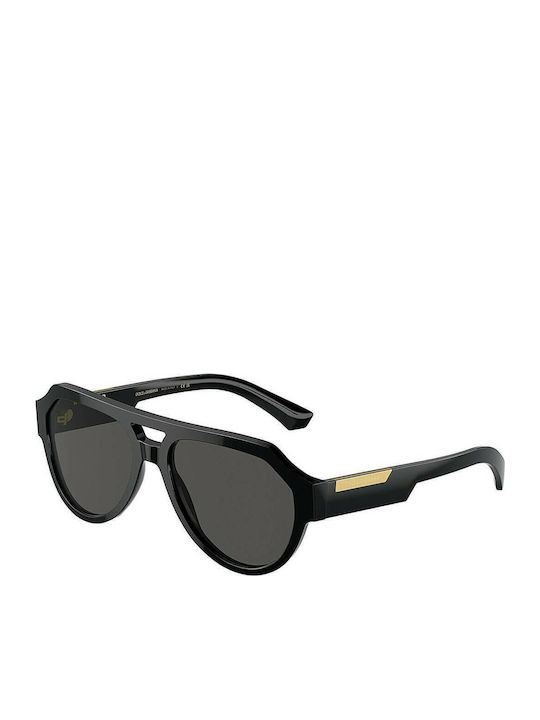Dolce & Gabbana Мъжки Слънчеви Очила с Черна Пластмасова Рамка и Сиви Стъкла DG4466 501/87