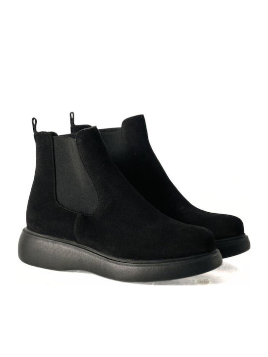 Suede Women's Ankle Boots Black