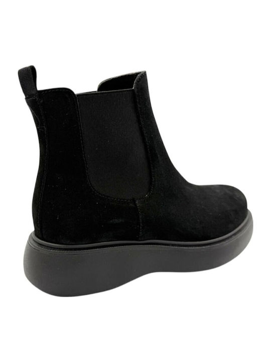 Suede Women's Ankle Boots Black