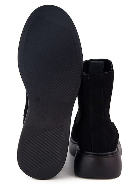 Suede Women's Ankle Boots Black